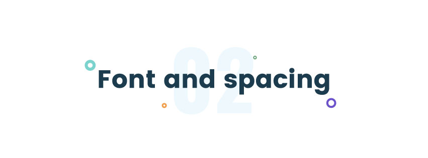 Project Image Section - Font and Spacing