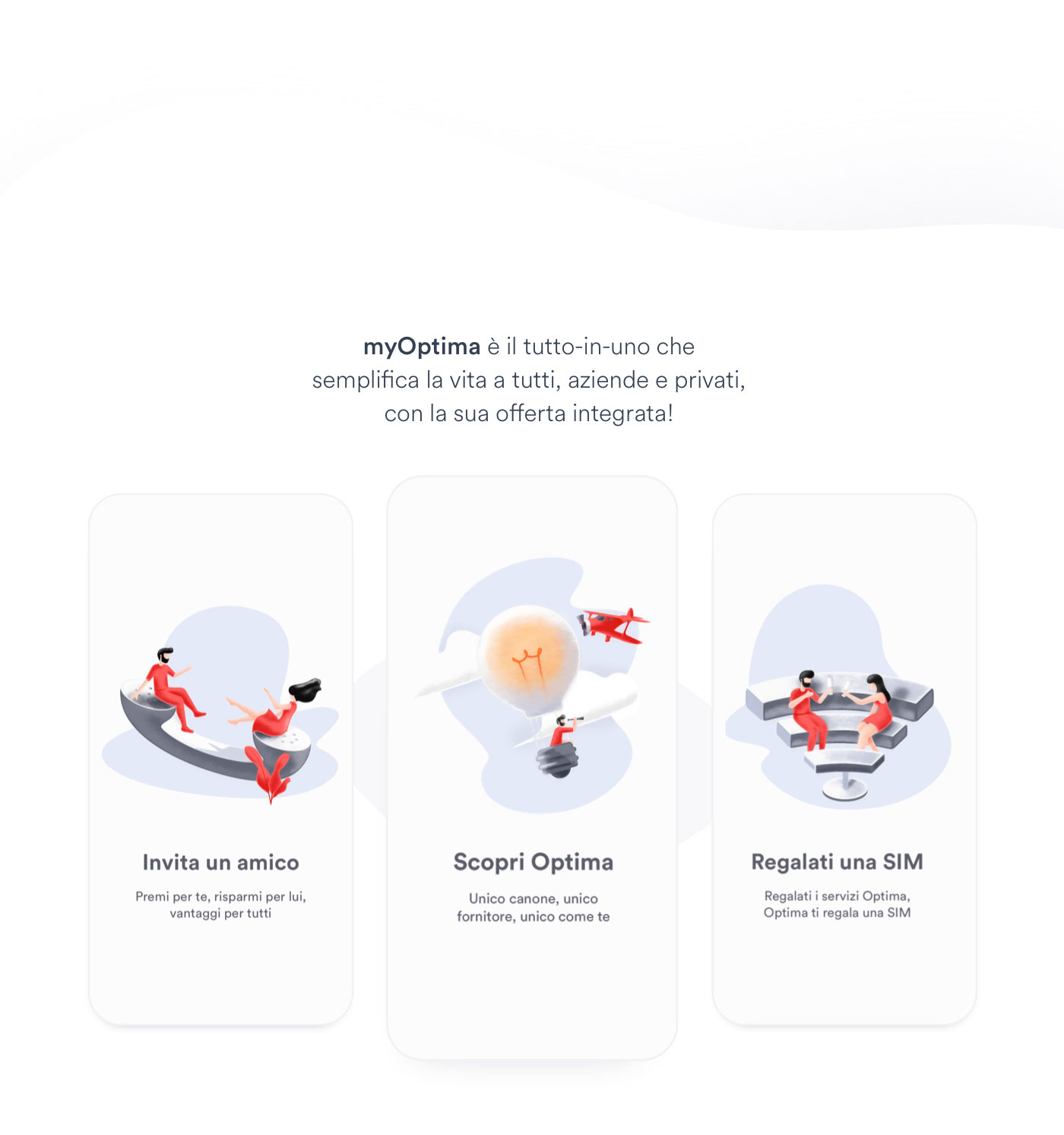 Optima Onboarding screens