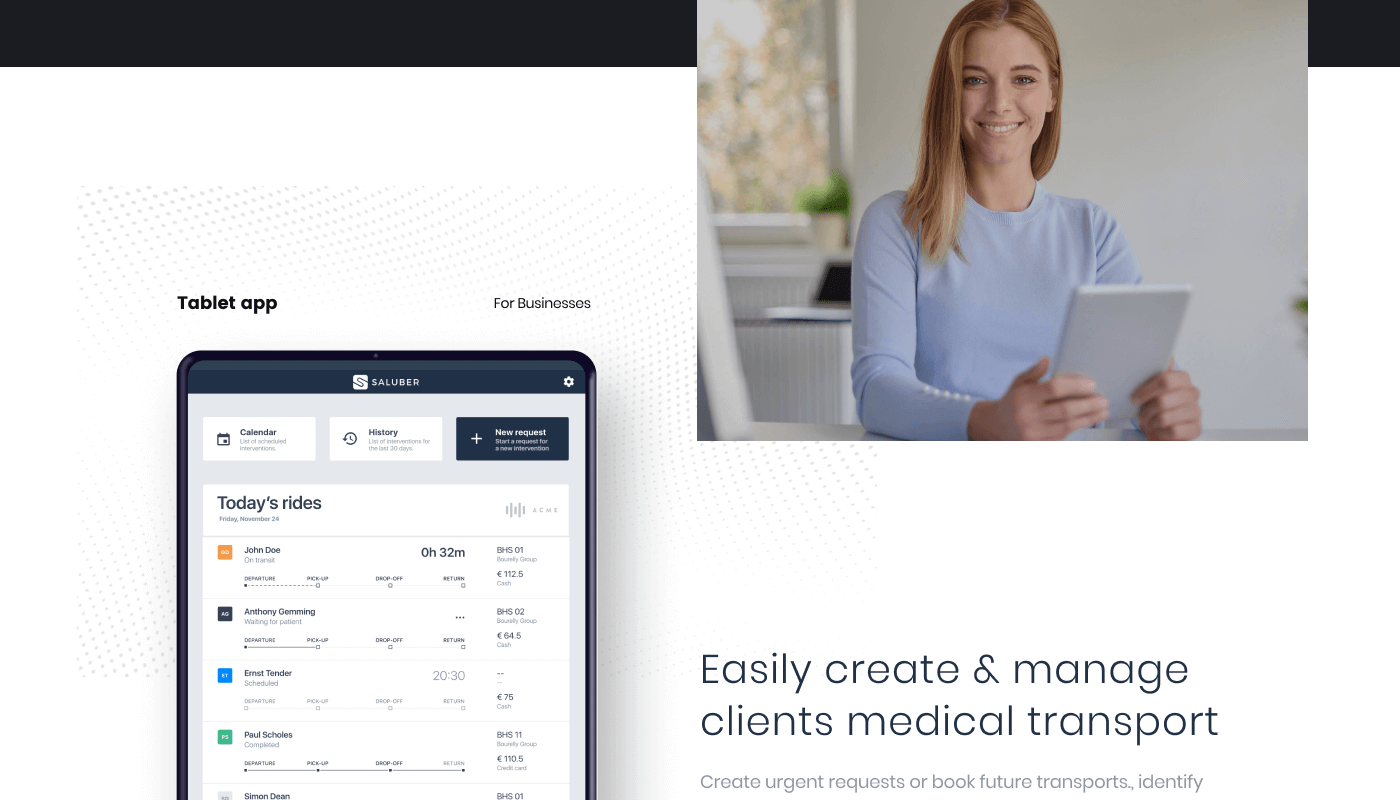 Tablet mockup app screen