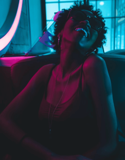 a person sitting in a chair